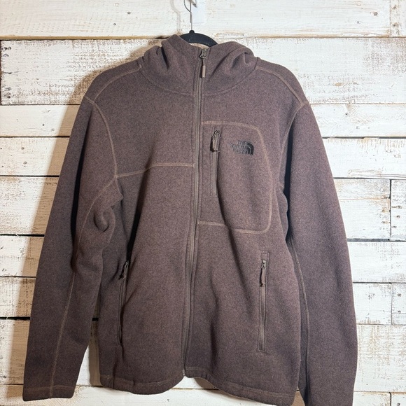 The North Face Thick Full Zip Hooded Sweater Jacket Denali Fleece Lined Medium M - Picture 1 of 6